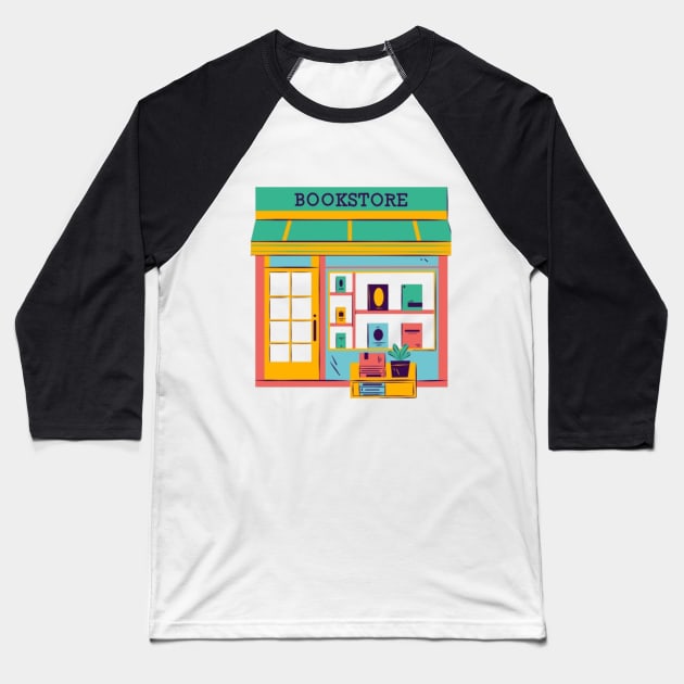 Bookshop Baseball T-Shirt by Nahlaborne